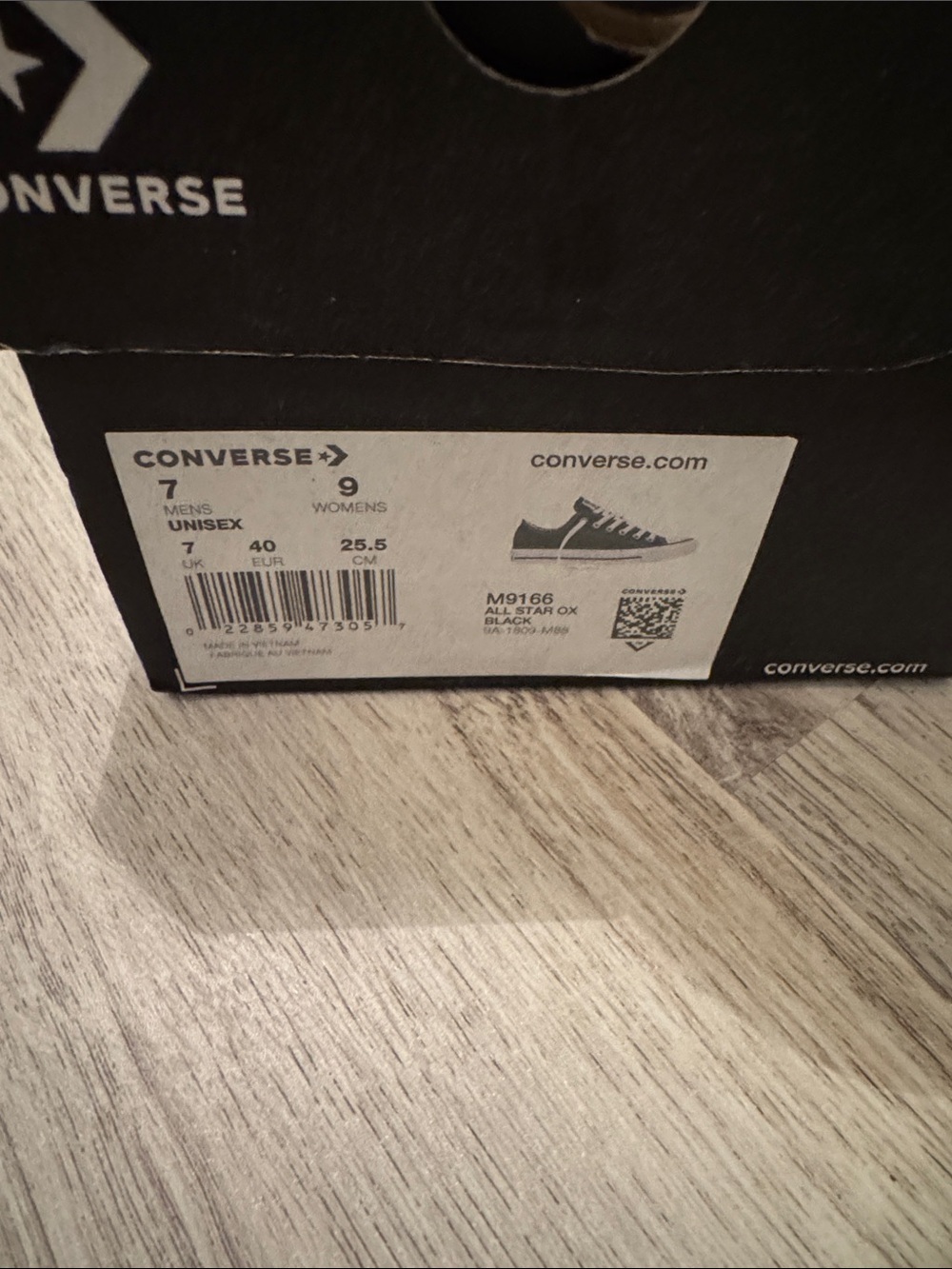 Converse Black & White Low Top Sneakers Chuck Taylor size 9wns 7mens - Picture 7 of 7
